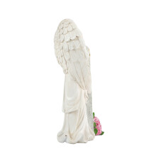 Handcrafted Detailed Link Angel Sculpture Durable Resin Garden