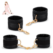 Sex Bondage BDSM Kit 4Piece Adjustable Handcuffs Wrist And Ankle Cuffs Fetish Toys And BDSM Games For Couples Beginner