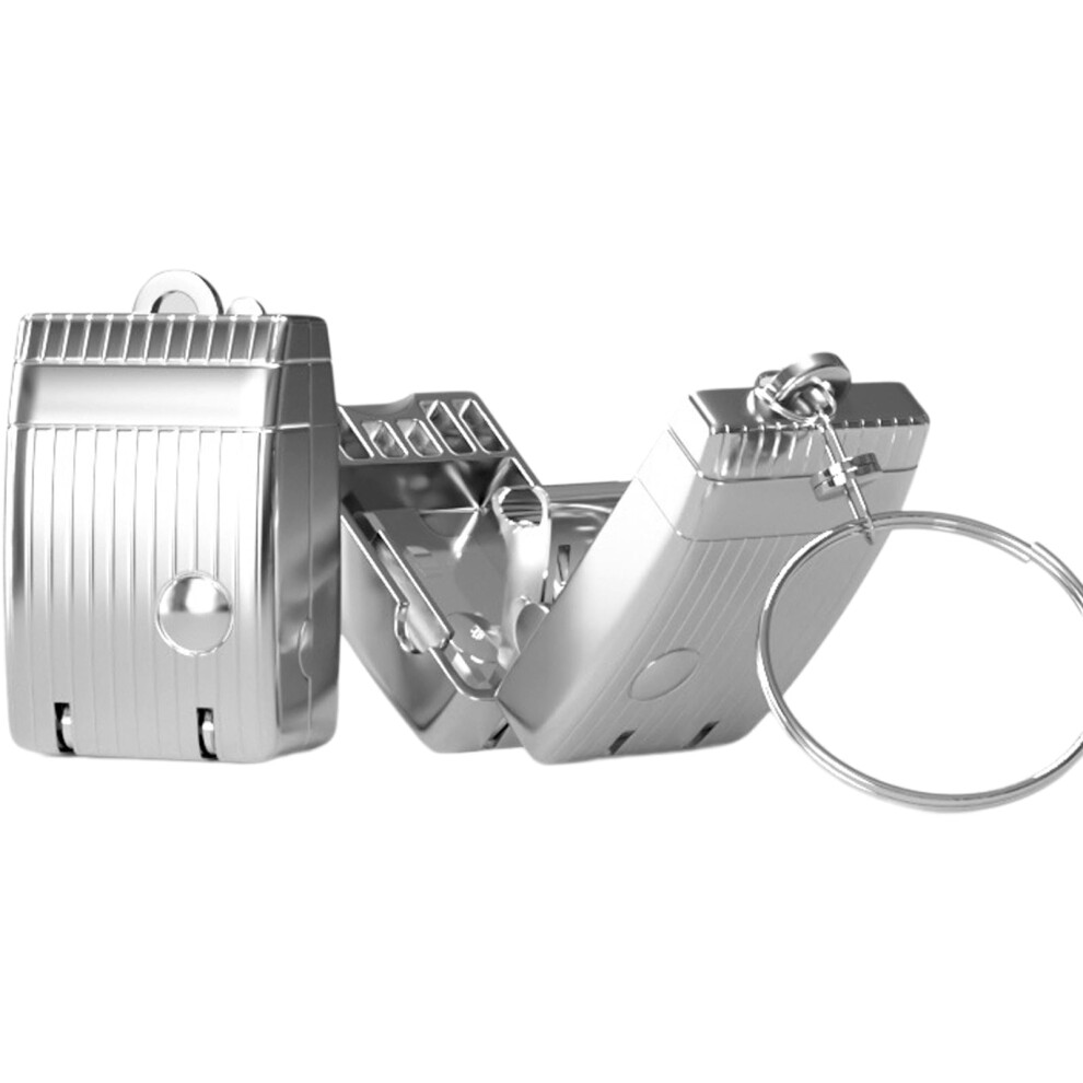 Silver Travel Nail Clipper With Nail File Foldable Toenail Clipper Fingernail Clipper Keychain Nail Trimmer