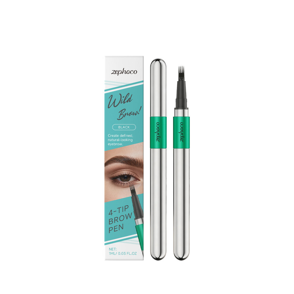 Black ( 1Ml) Three-Dimensional Natural Four-Pronged Eyebrow Pencil, Three-Dimensional Color Development