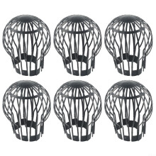 246X Outdoor Drain Cover Downspout Filter Guard For Gutter Protection Against Leaves And Debris 6Pack