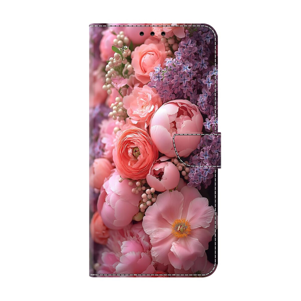 Case 3D Painted Shockproof Folio Wallet Leather Cover Id Card Slots Kickstand Magnetic Closure Flower For Samsung Galaxy S25 9426802306743
