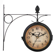 Wall Clock DoubleSided AntiqueLook Garden Clock Waterproof Outdoor Clock Indoor/Outdoor Decoration