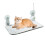 Cat Window Perch, Breathable, Cordless, Foldable, Cushioned Bedside Rest for Kittens, Gray XL 1