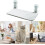Cat Window Perch, Breathable, Cordless, Foldable, Cushioned Bedside Rest for Kittens, Gray XL 3