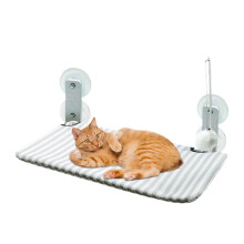 Cat Window Hammock Breathable Cordless Cat Window Perch Foldable, Removable, Cordless Padded Bedside Canopy Lounger for Kittens, Multicolor XL