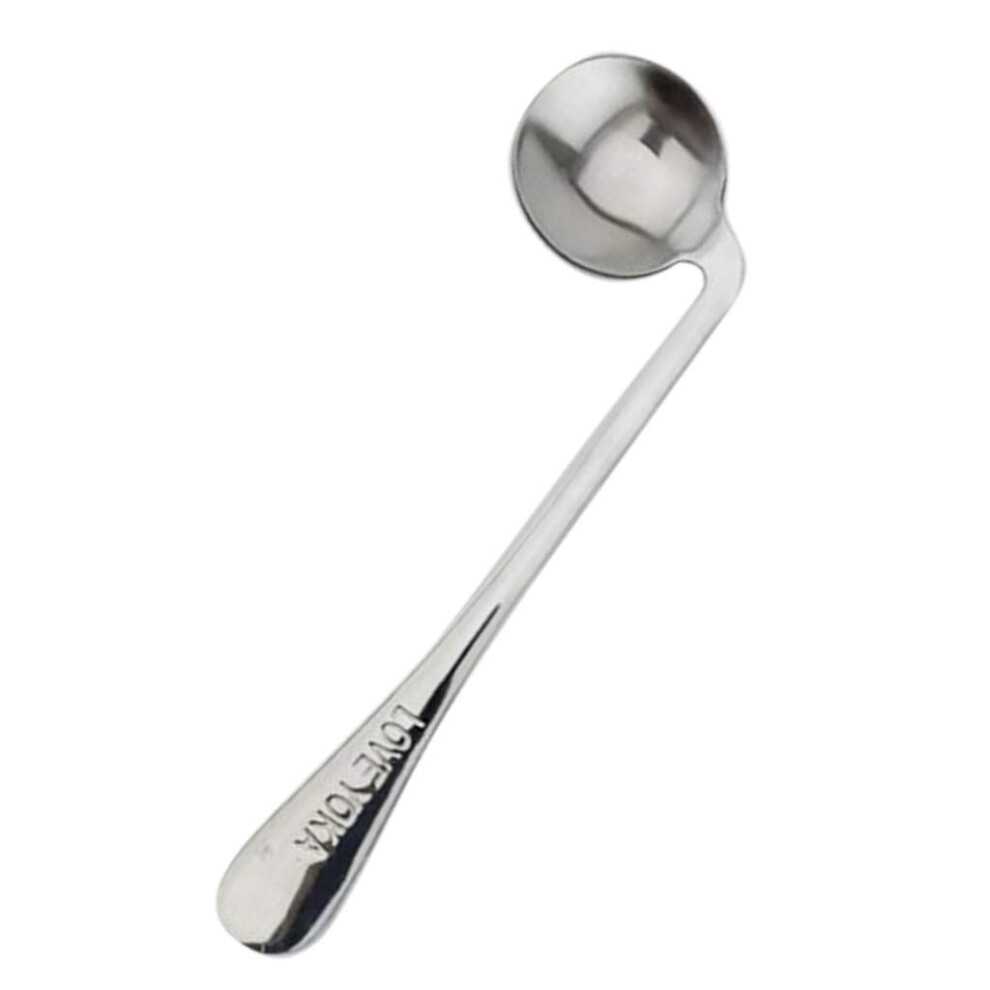 Stainless Steel Left/Right Angled Spoon Curved Utensil For Soup Dishwasher Safe Left Or Right Handed