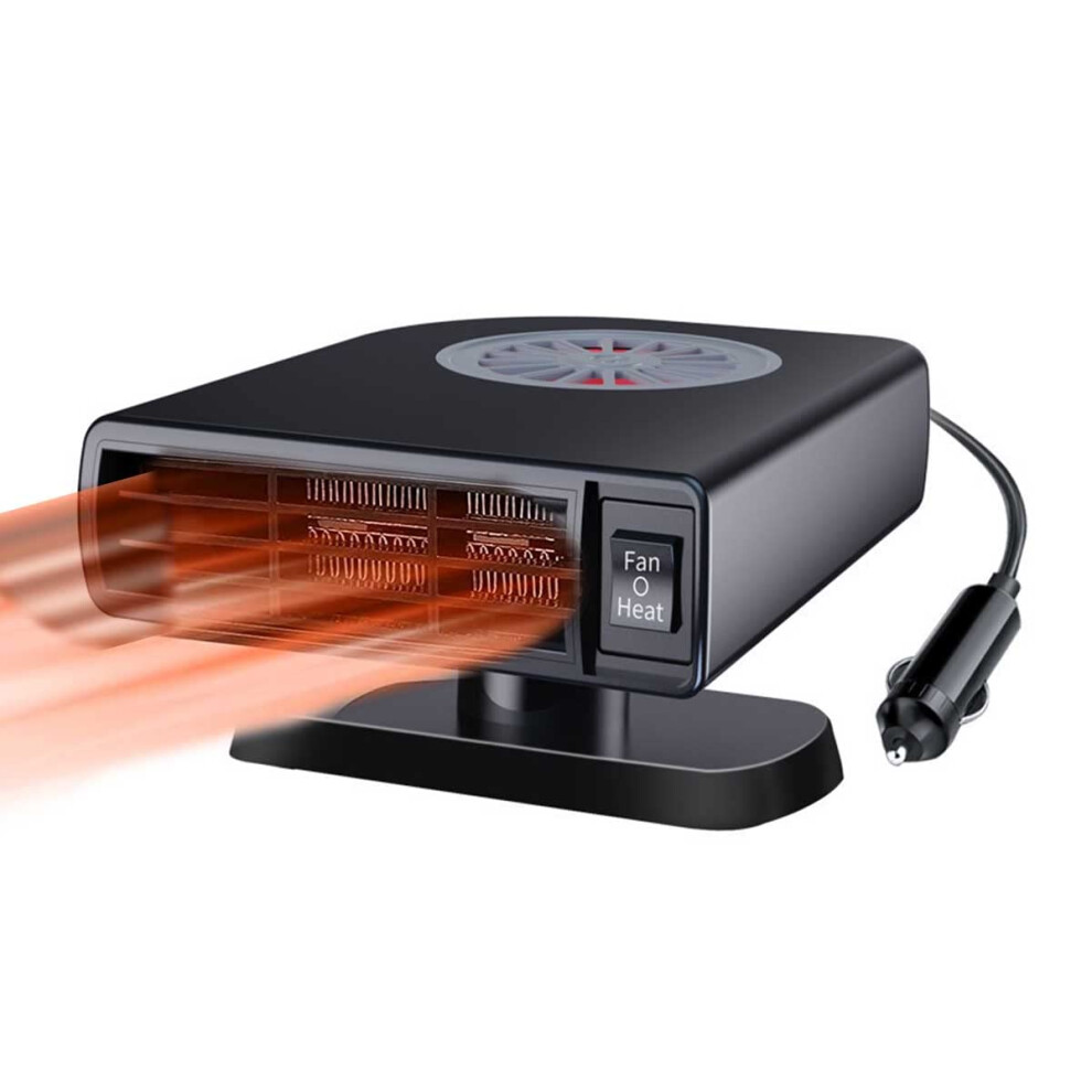Portable Car Heater Windshield Defogger Defroster 12V Antifog 2In1 Heating/Cooling Plugin 360Degree Rotation 9365049906715