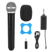 Profesionálna sada dynamických mikrofónov, dynamický kovový mikrofón s nabíjateľným prijímačom pre karaoke, svadbu v kostole, dvojitý