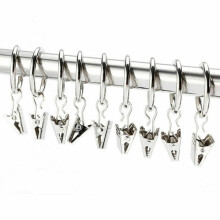 Nickel Plating Decorative Drapery Rings, Smooth Sliding Easy Installation Metal Curtain Clip Rings for Wide Weight Capacity, Removable Clips for Long
