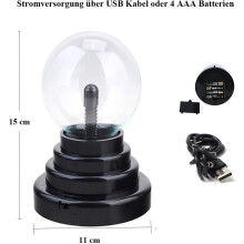 Magic Plasma Ball, Decorative Lighting With Touch Sensitive Feature, Interactive & Fun For All Ages, Science Atmosphere Novelty Nebula Sphere For