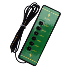 Compact 6000V Fence Voltage Tester | 6 Neon Lights for Fault Detection