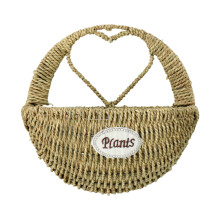 Woven Hanging Flower Basket Pastoral Style Home Decor Rattan Wall Hanging Basket with Classic Elegance