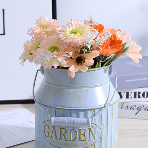 Vintage Βάζο Shabby Chic, Petite Size Ρουστίκ Βάζο Γαλατιέρας για Αποξηραμένα ή Τεχνητά 2