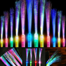 12 Pack Fiberglass Glow Sticks, Colorful LED Light Sticks, 3 Modes, for Parties
