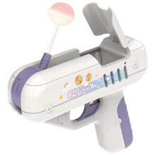 Candy Pistol Sugar Lollipop Gun Candy Toy Gifts for Kids Boys and Girls Purple