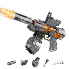 Electric Water Gun, Automatic, Up to 32 ft, 425 ml, Rechargeable (Black)