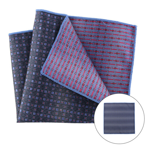 Elegant Square Handkerchief with Jacquards Pattern Pocket-FJ003