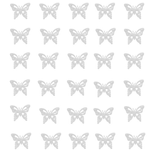 Ambachten Handgemaakte Vlinder Mooie Glittered-Witte S-code