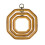 Octagonal Embroidery Hoop Imitated Wood Display Frame-14x14cm 2
