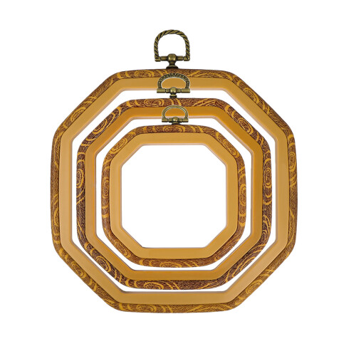 Borduurring Geïmiteerd hout Borduurring Display Frame-14x14cm 1