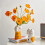 Pots de fleurs de mode de vase d'affichage en forme de-orange 5