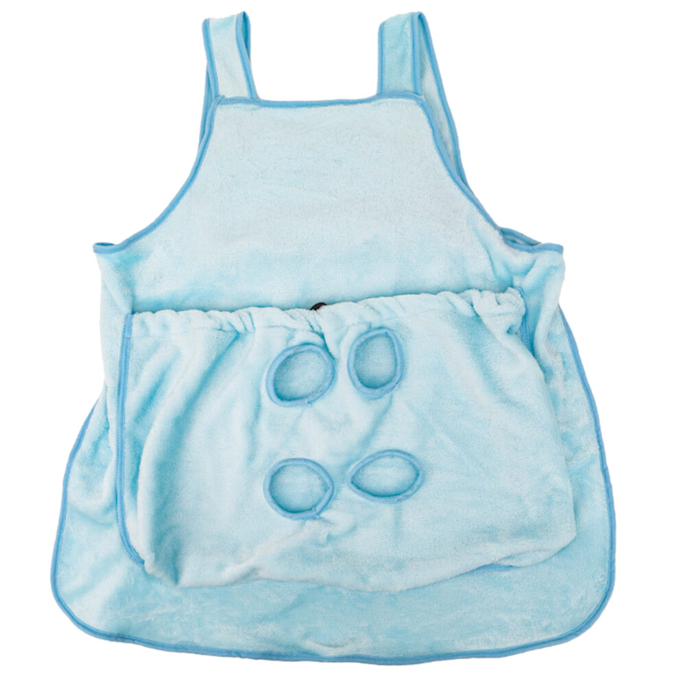 Pet Smock Aprons with Pocket for Holding Small Cats Rabbit-Blue