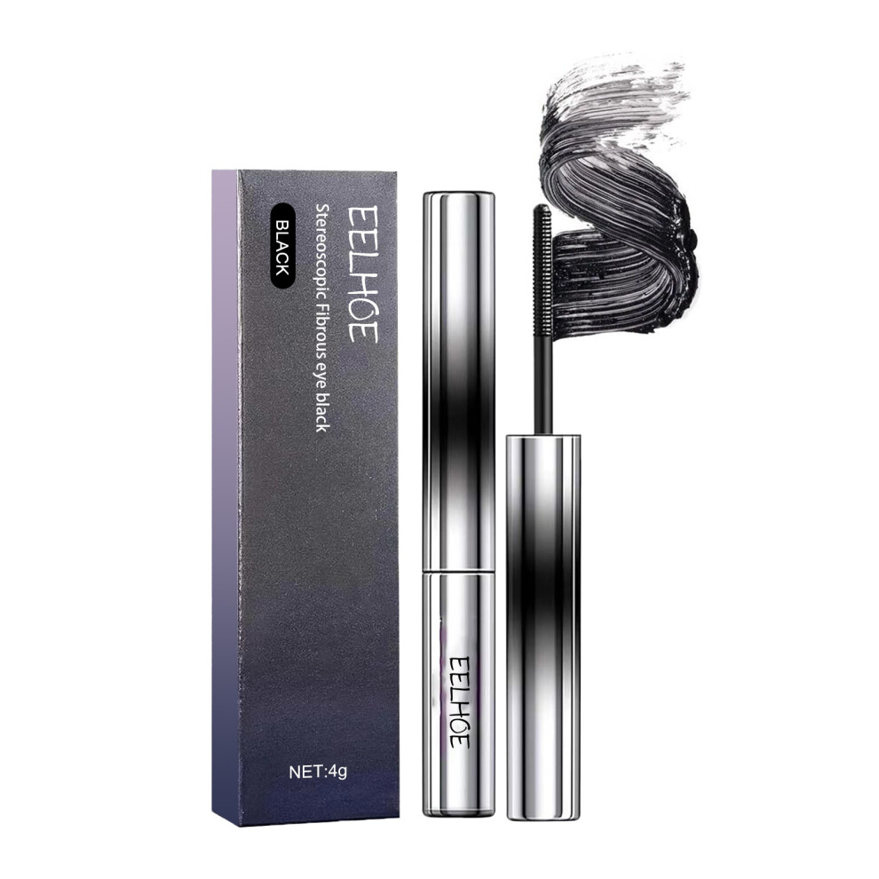 (Black) EELHOE curling mascara makes eyelashes dark and beautiful, naturally thick and long