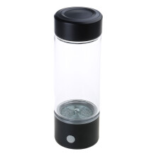 Handige waterglazen van 420 ml, waterstofwaterflessen,-Zwart