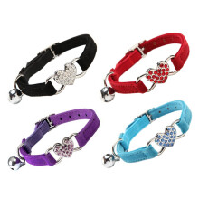 4 Pieces Cute Cat Collars with Bells, Small Collar Bling Pet Necklaces with Bell, Bell Collar for Pets, Polyester, Random Color
