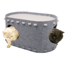 Condos pour chats pour toute l'année, double pont,-Gris clair