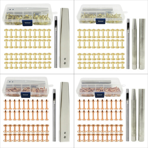 40 sets lederen klinknagels en bramen voor-Type C 1