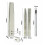 40 sets lederen klinknagels en bramen voor-Type C 4