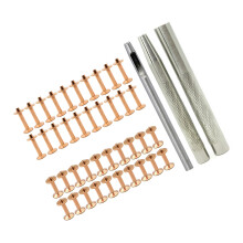 40 sets lederen klinknagels en bramen met 3,50 mm-Type D