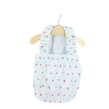 Spring Hot Day Dog Suspender Skirt with Cherry Print-Blue L