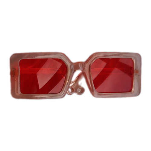 Pet Sunglasses Rectangle Colorful Glasses Dog-tea frame red