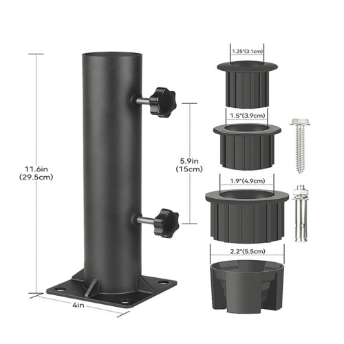 Base de support de parasol de Patio, pour Table d'extérieur, 2