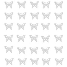 Appliques rembourrées scintillantes pour pinces-Taille L blanche