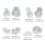 Bear Deer Cats Candle Holder Molds Diamond Shaped-Rectangle 8 6