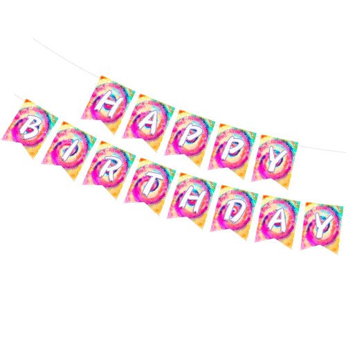 Creative Celebration Pennants Tie Dyes Theme Decorations