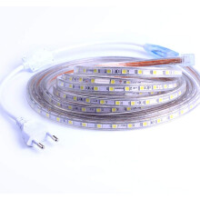 Bandes lumineuses LED double rangée 600 LED blanc froid, blanc pur 6000K, à intensité variable, pour home cinéma et éclairage de bureau (2 m)