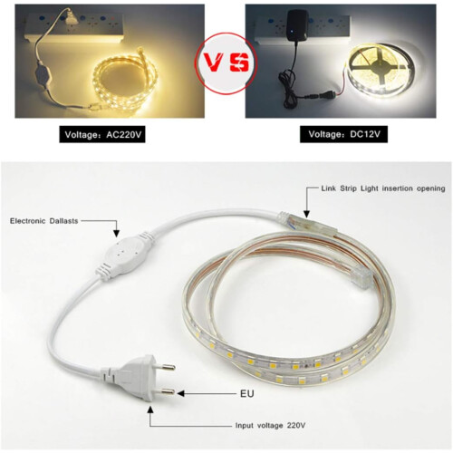 Ταινία LED με δυνατότητα ρύθμισης φωτεινότητας, εύκαμπτη τεχνολογία 2835LED, 2