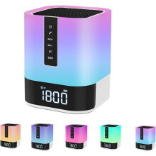 Chamadas em modo mãos-livres para atividades internas e externas, alto-falante Bluetooth portátil com luz noturna sensível ao toque para