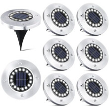 Wiederaufladbare LED-Gartenleuchten mit Akku, wasserdichte Solar-Bodenleuchten (IP65), einfache Installation, automatische Ein- und