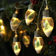 Guirlande lumineuse LED de Noël pour décoration intérieure, décorations de Noël vintage, étanches et légères pour créer un Noël mémorable