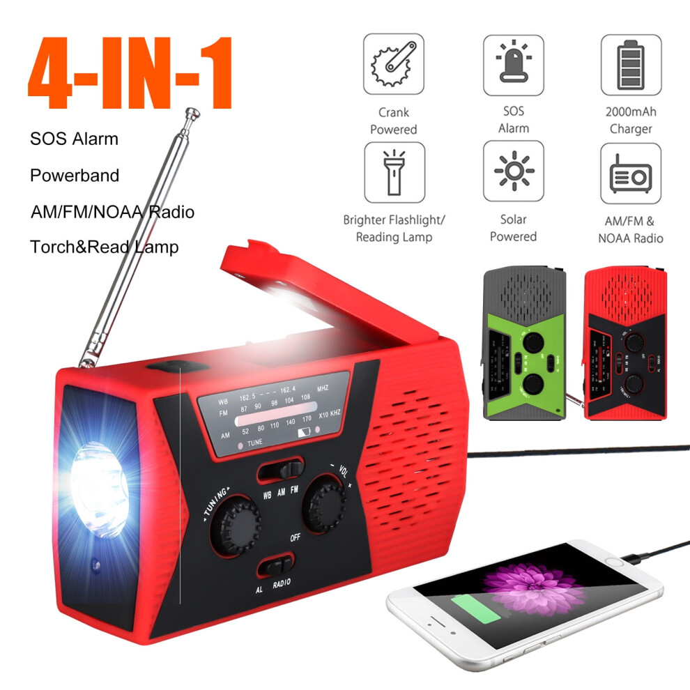 Emergency Preparedness Companion, Solar Radio With Advanced Hand Crank Technology, For Reliable Communication And Illumination In Crisis Situations 9448196538319