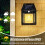 Luminária de parede solar externa sem fio com sensor crepuscular e acendimento automático ao amanhecer, lanterna de parede solar com sensor de 4