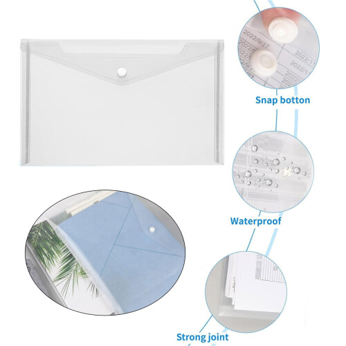Plastic envelop briefpapier schoolbenodigdheden grote-30 stuks 1