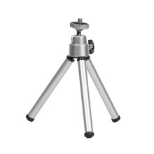 Flexible Mini Tripod with 2 Sections for Projector Camera Desktop (Silver)