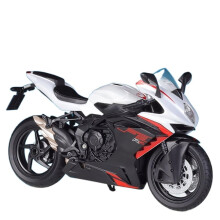 For MV Agusta F3 RR 1:12 Alloy Racing Motorcycle Model Simulation DieCast Metal Sports Bike Model Adult Toy Gift Motorcycle Models (White)